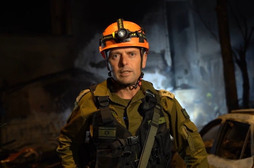 האלוף שי קלפר בזירת הנפילה בנהריה