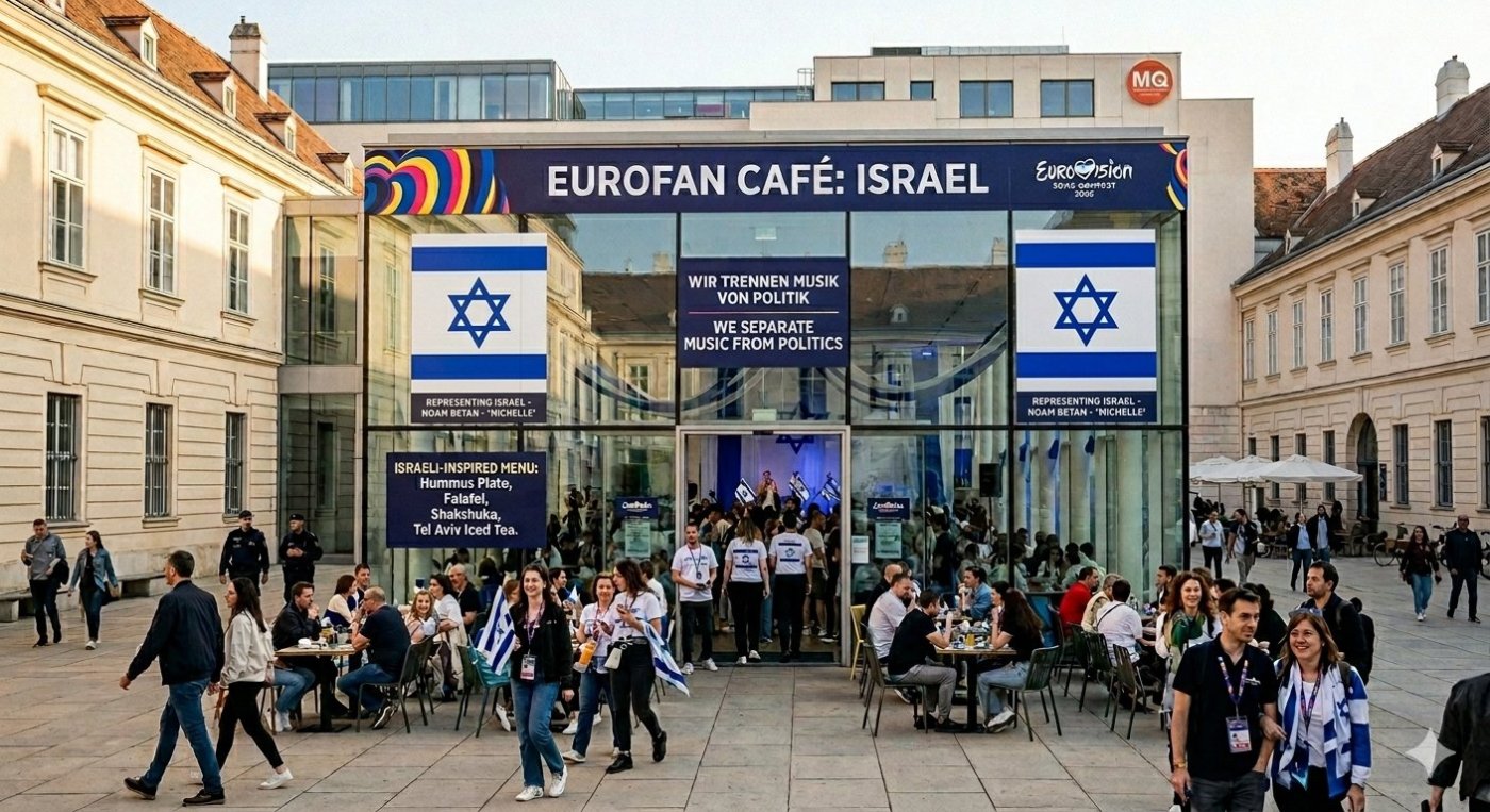 אילוסטרציה של בית הקפה הישראלי בווינה