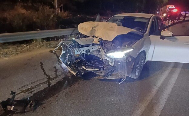 זירת התאונה בכביש 60