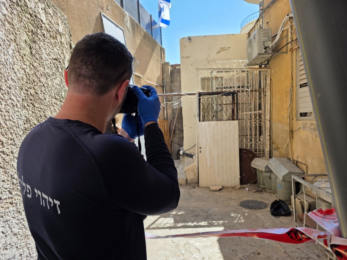 הזירה בה אותרה הגופה בחיפה