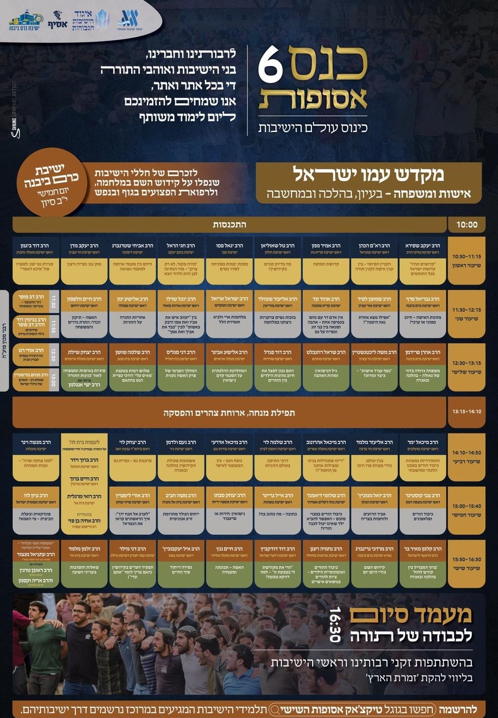 תוכנית לכנס אסופות השישי