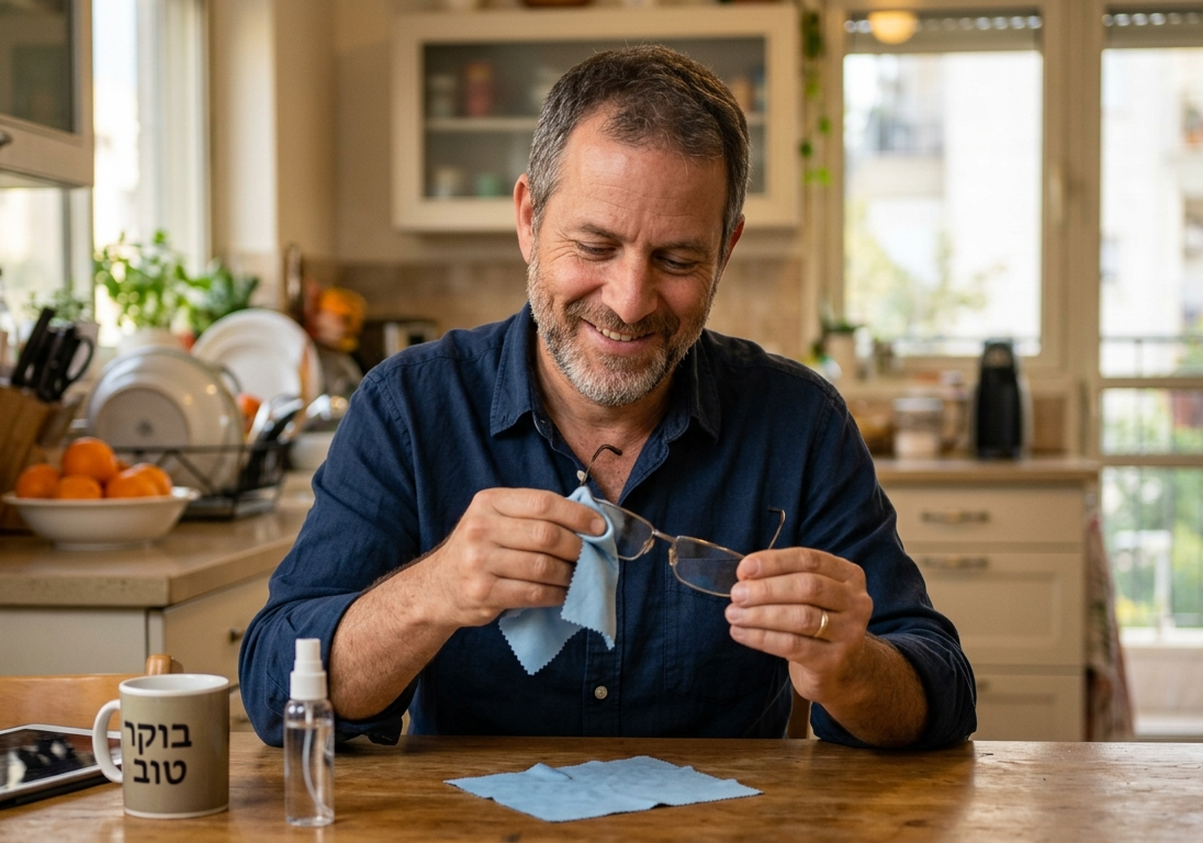 ניקוי משקפיים