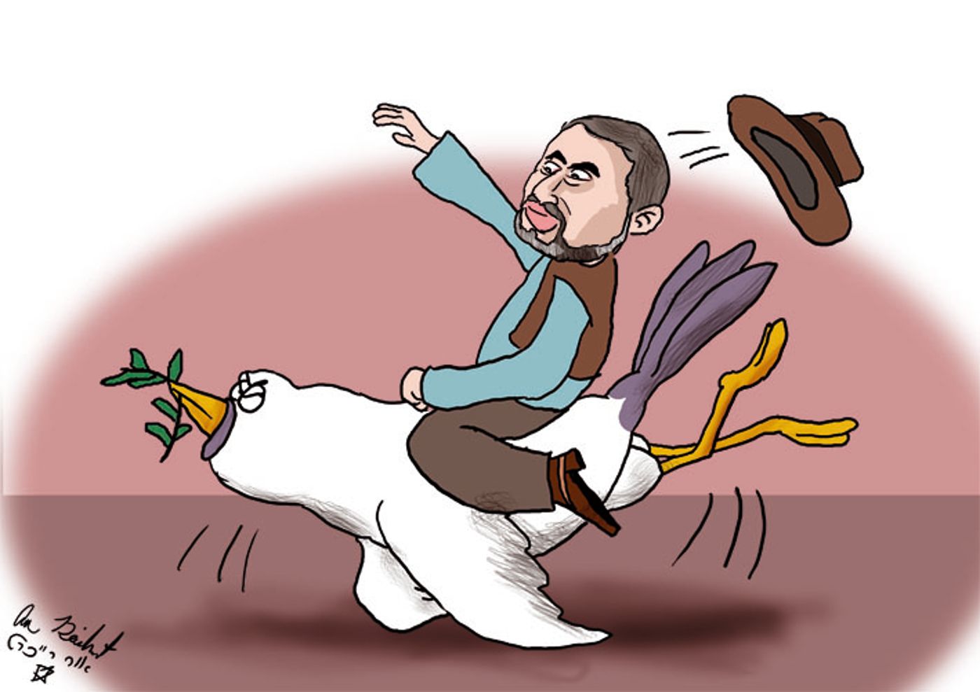 הקריקטורה היומית של אור רייכרט: יונת השלום לא ממריאה