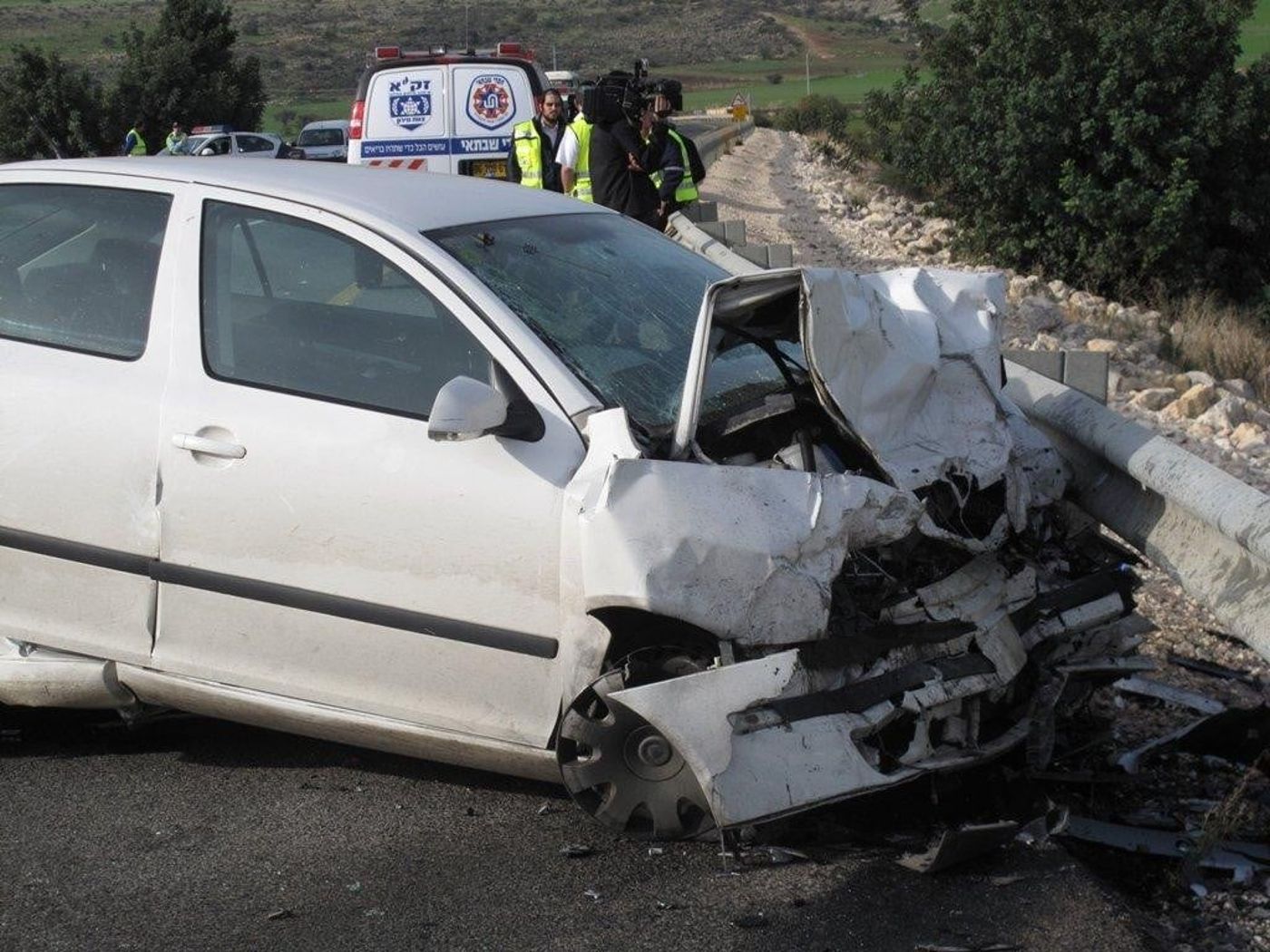 תמונות מתאונת הדרכים הקשה בסמוך לצפת