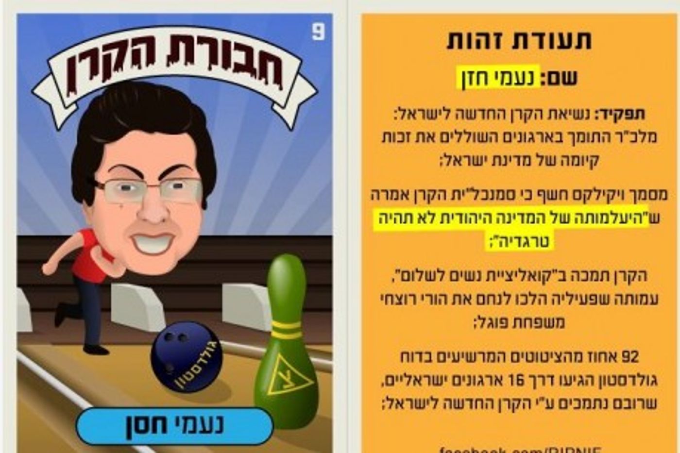 קלפי 'הקרן לישראל החדשה' בסגנון חבורת הזבל