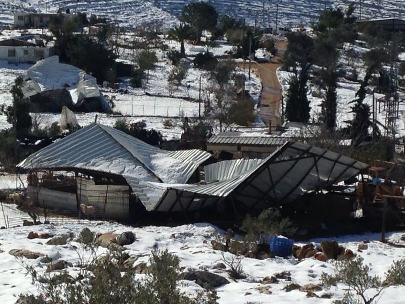 נזקי הסופה ביו"ש: עשרות מילוני שקלים