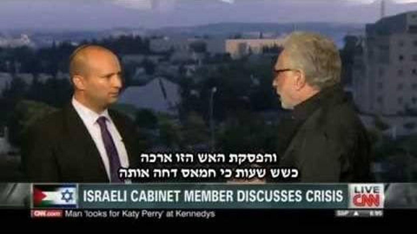 בנט ב-CNN: "חמאס טובח בילדיו שלו"