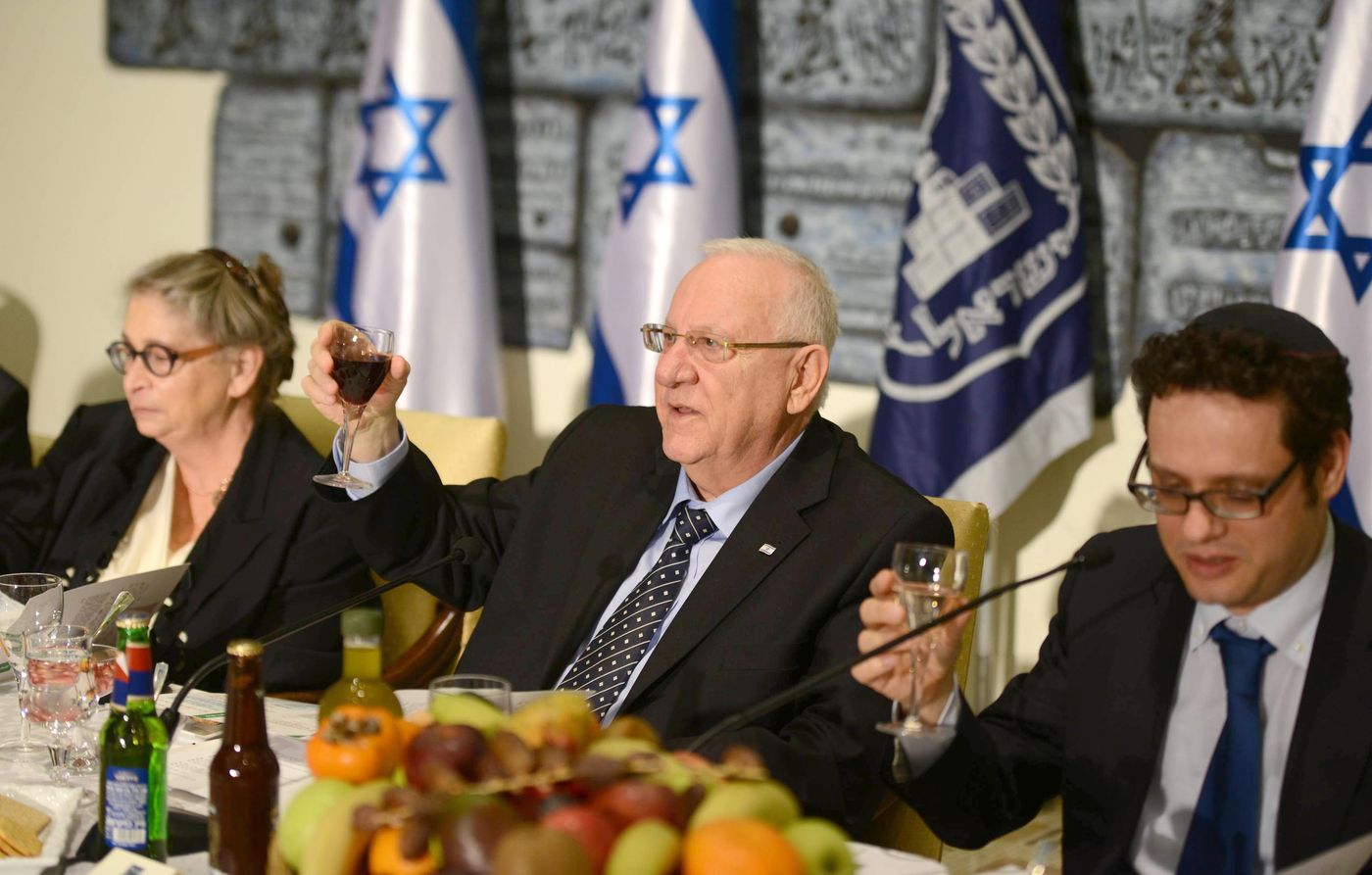 ריבלין ורעייתו ערכו סדר ט"ו בשבט נשיאותי