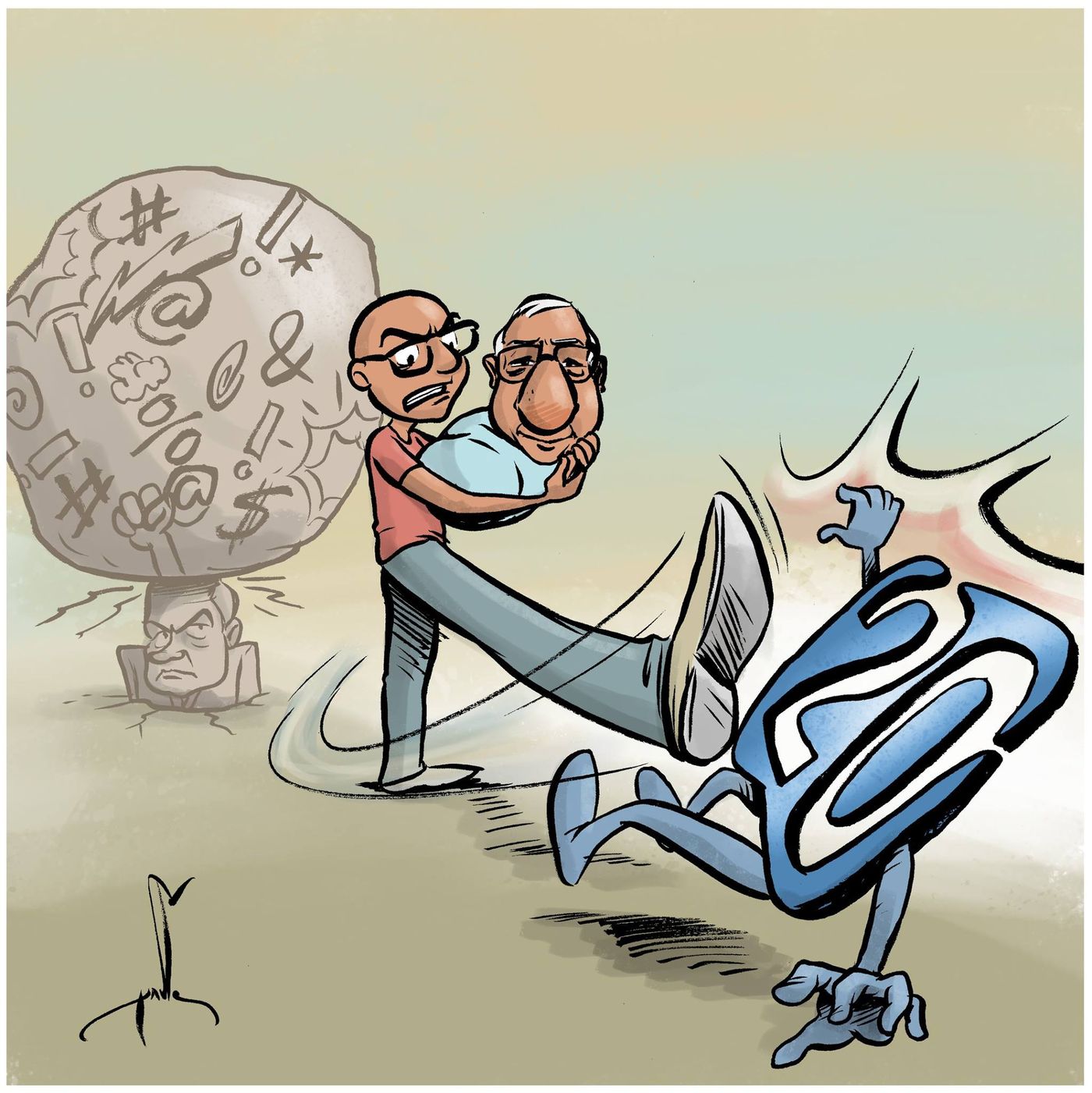 קריקטורה: ערוץ 20 תוקף את ריבלין וחוטף