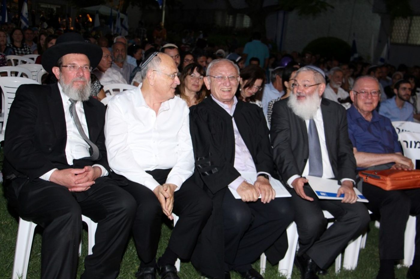 ראשי מכללת תלפיות בטקס חלוקת התארים. (דוברות מכללת תלפיות)