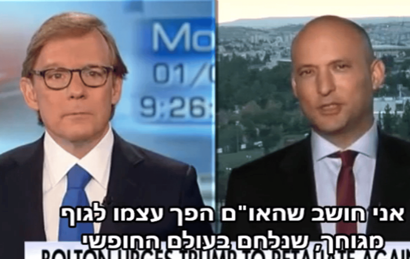 "אותנו מגנים?": צפו: בנט בעוד מפגן הסברה מבריק