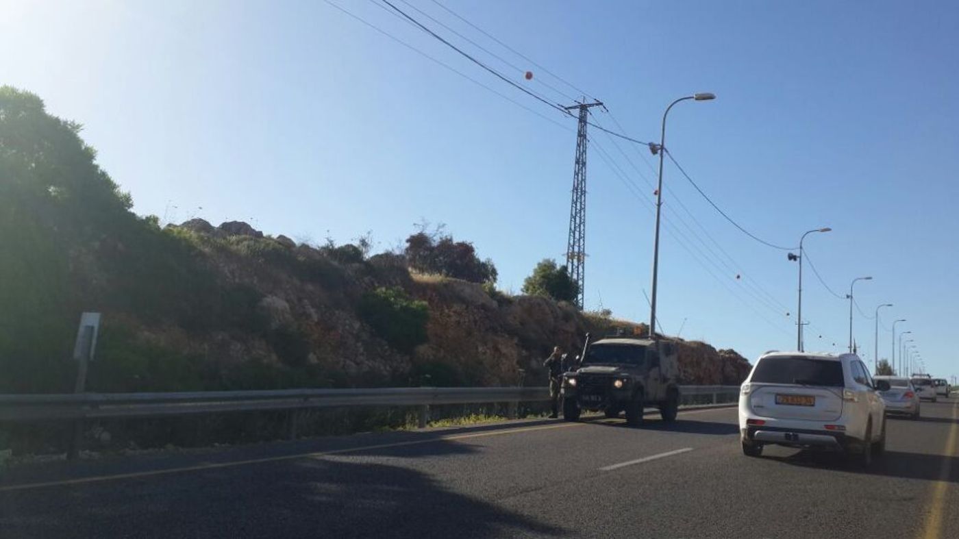 זירת האירוע בכביש 60