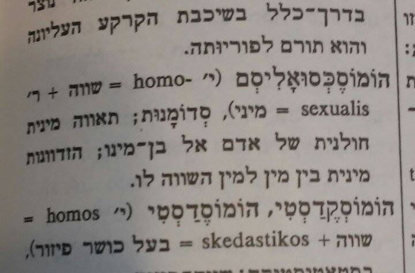לפי מילון אבן שושן, הרב יגאל לוינשטיין צודק