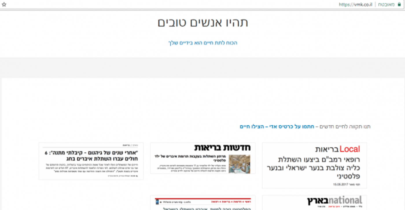 האתר החדש שהשתלט על הדומיין של האריות של הצל (צילום מסך)
