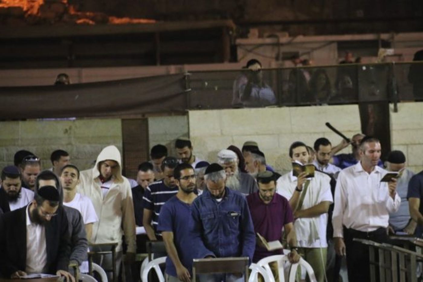 גלריה: סליחות ראשונות בכותל המערבי בירושלים