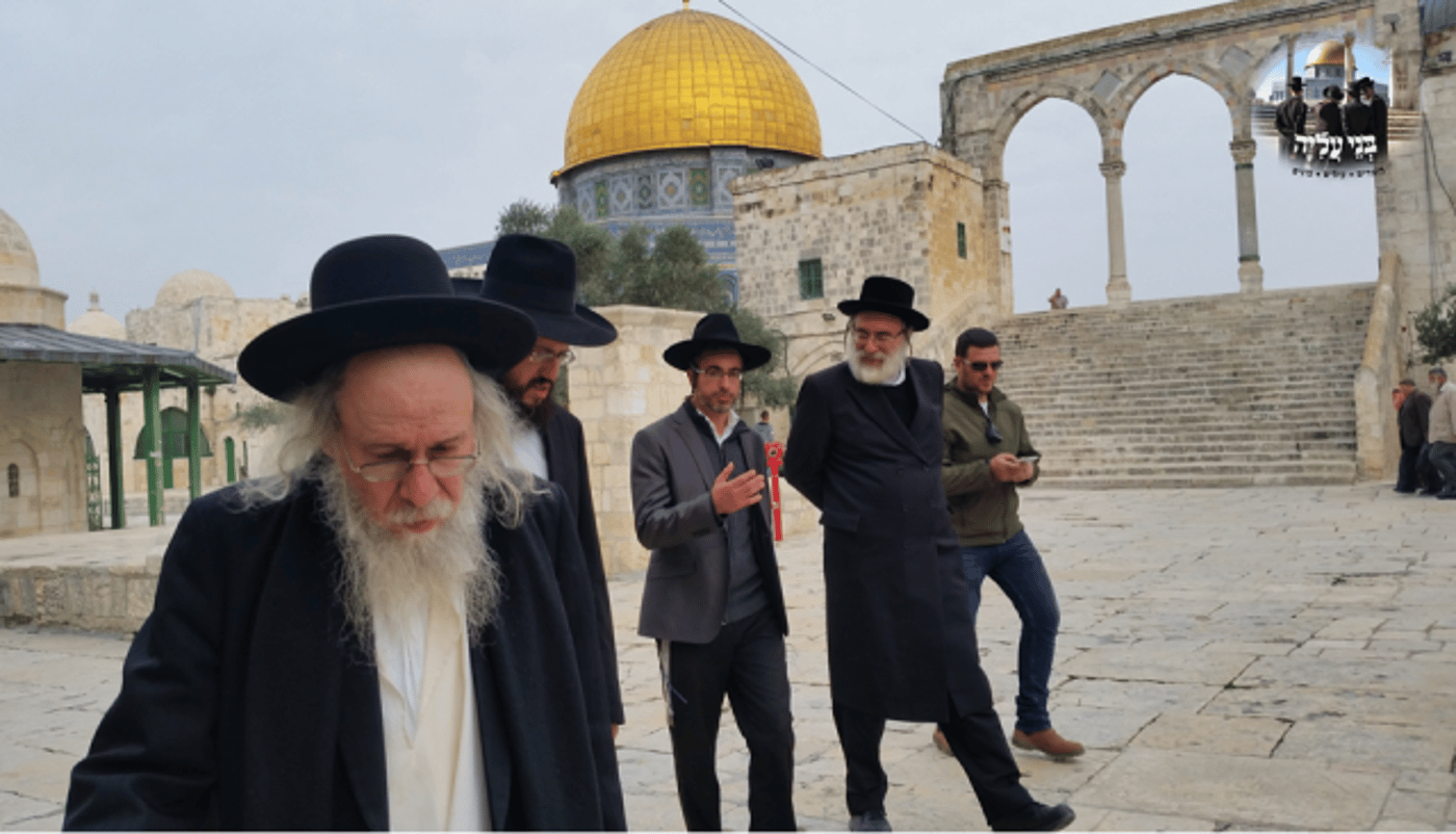 עשרות חרדים עלו להר הבית לע"נ הרב שטיינמן