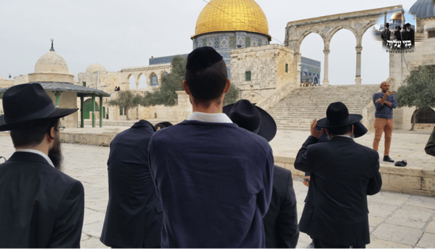 עשרות חרדים עלו להר הבית לע"נ הרב שטיינמן
