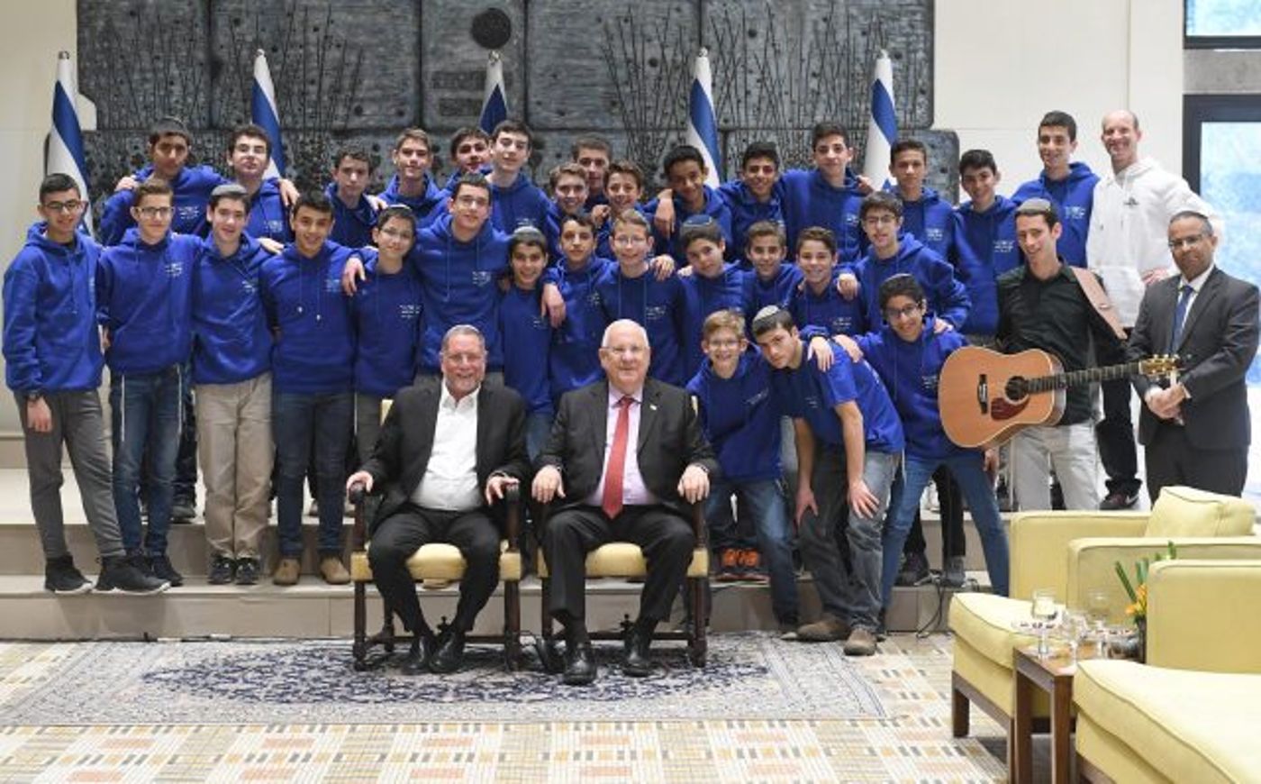 הנשיא אירח את תלמידיו של הרב איתמר בן גל הי"ד