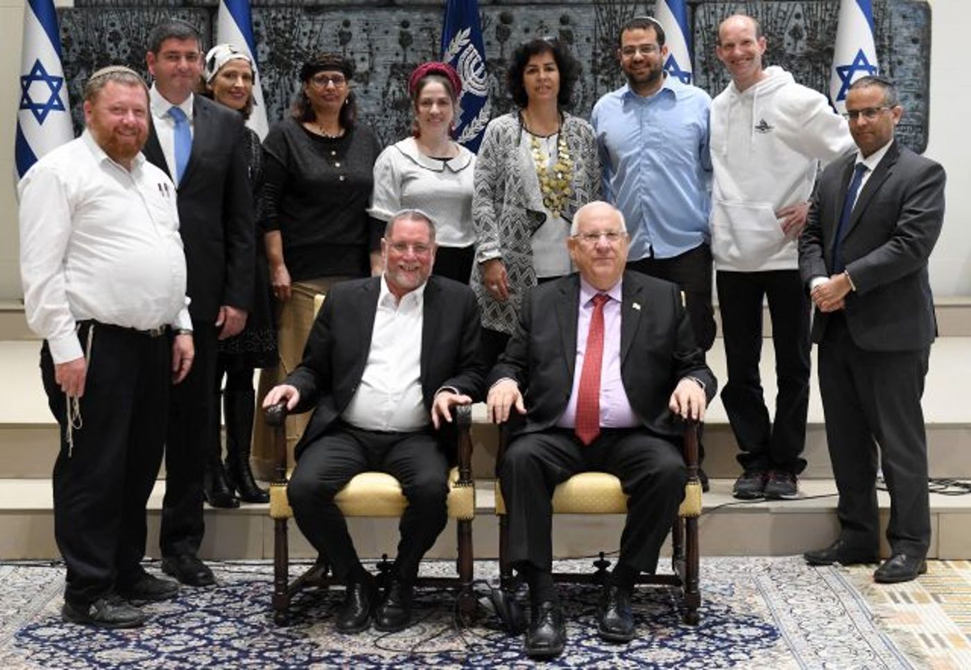 הנשיא אירח את תלמידיו של הרב איתמר בן גל הי"ד