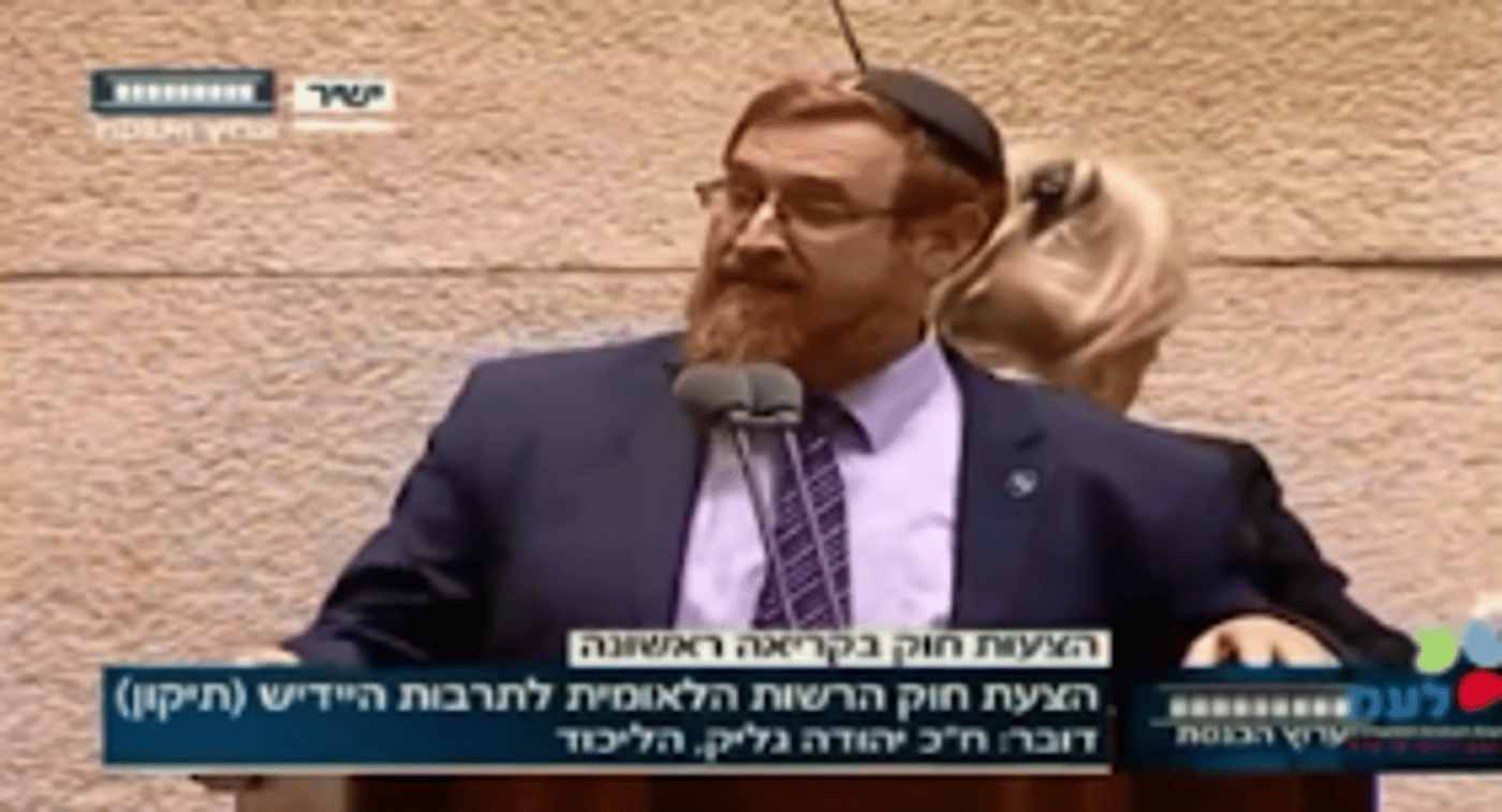 צפו: נאום "רב פורים" של יהודה גליק