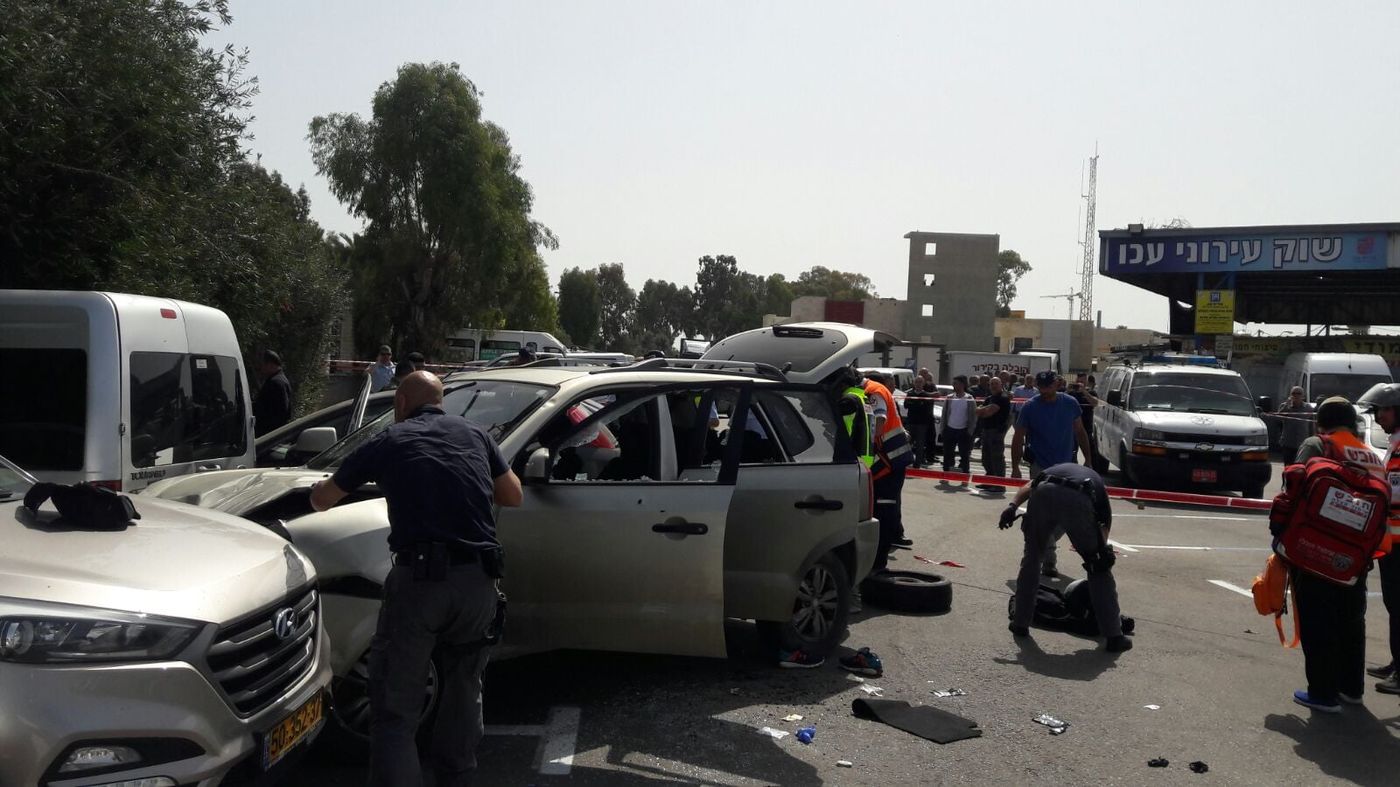 פיגוע דריסה ליד תחנת הרכבת בעכו; המחבל נורה