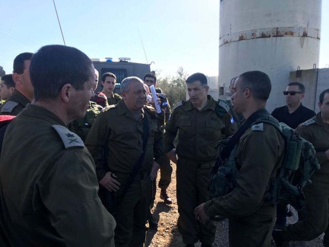 הרמטכ"ל במקום הפיגוע (צילומים דובר צה"ל)