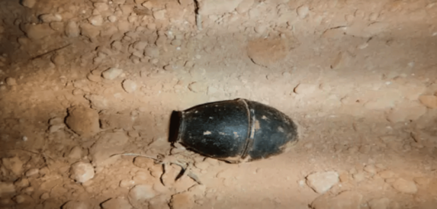 רימון שנמצע על המחבלים שירו לעבר חיילים