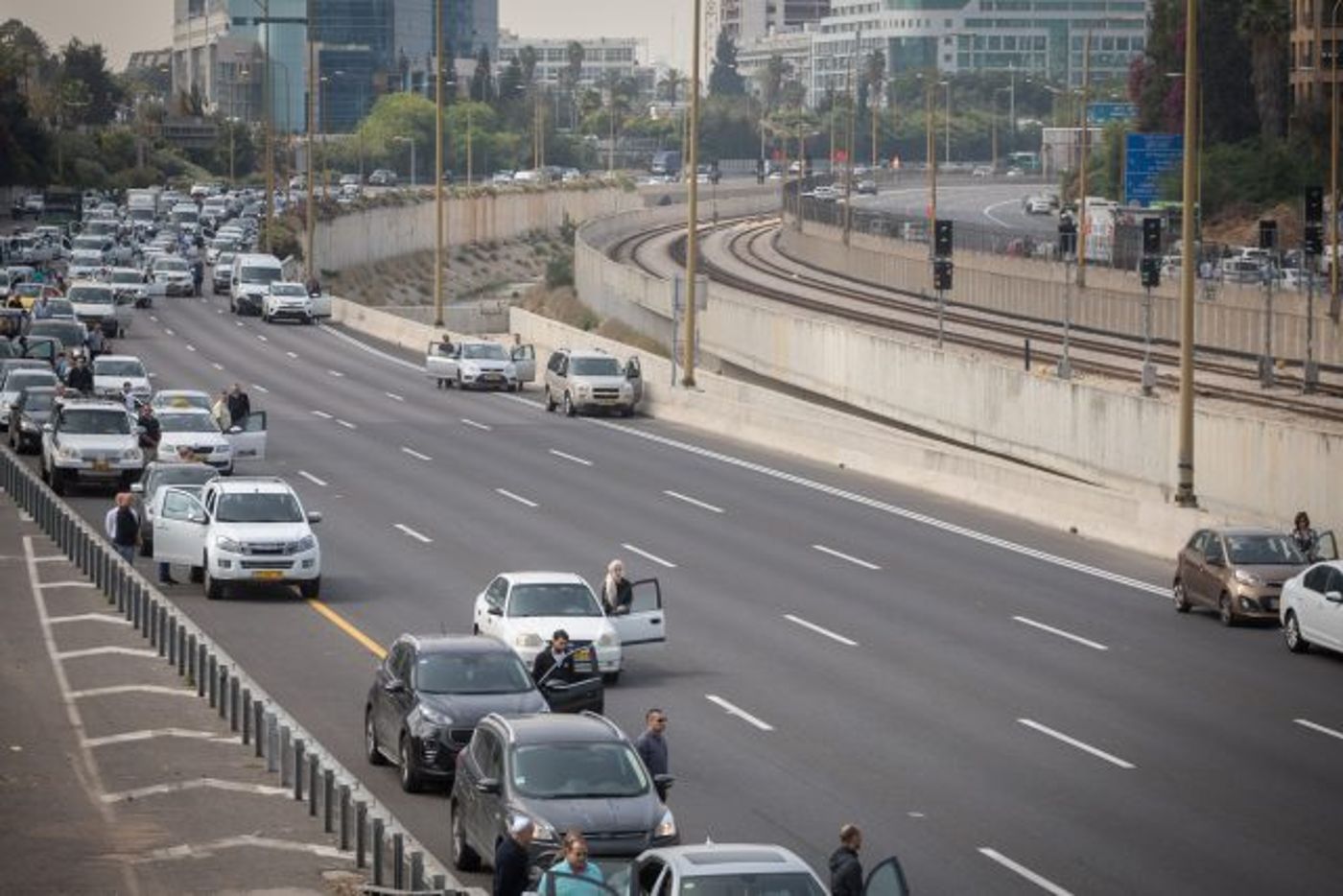 כביש איילון בתל אביב.