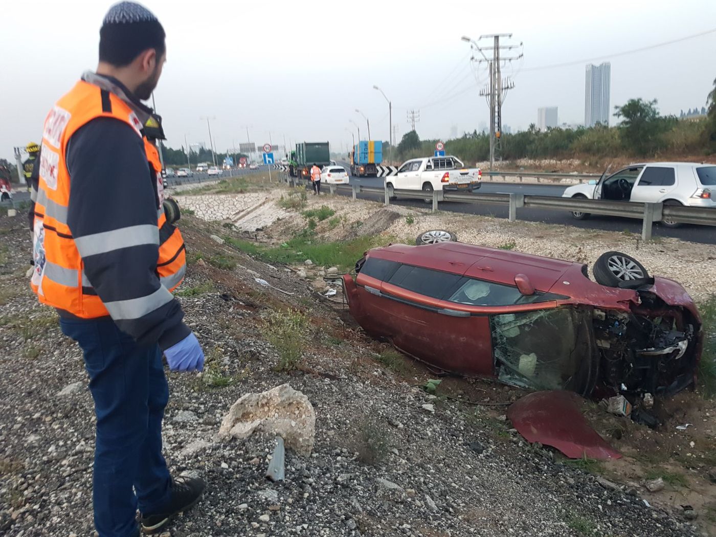 תלמידי ישיבה התהפכו עם רכבם: הרוג וששה פצועים