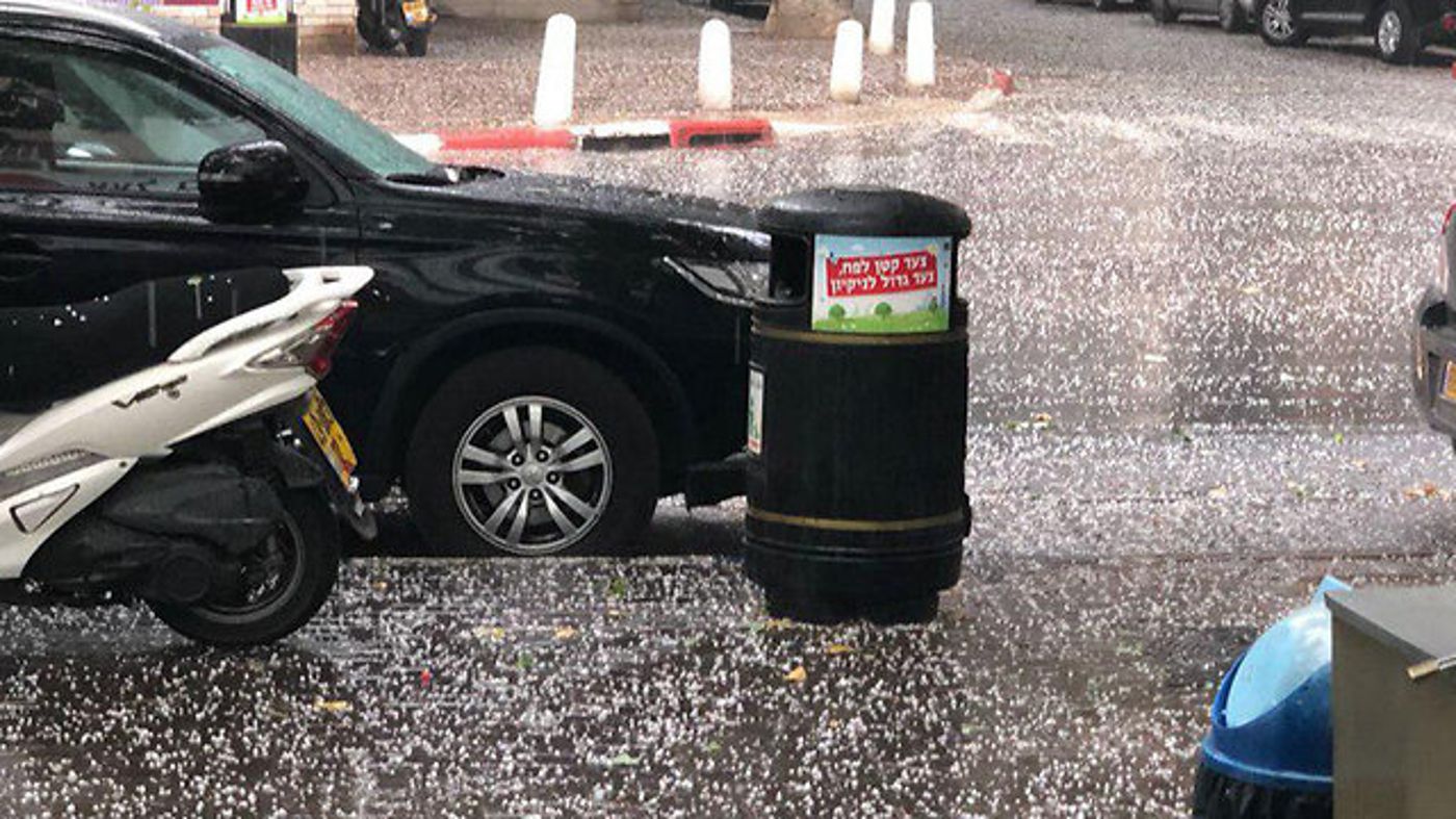 חורף כבד במאי: ברד במרכז, חשש משטפונות בדרום