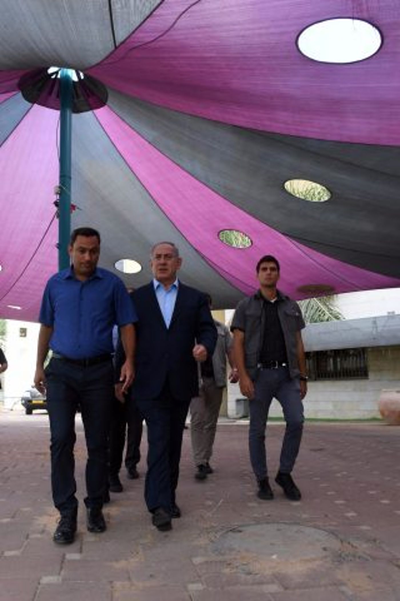 נתניהו ודוידי בשדרות (חיים צח, לע"ם)