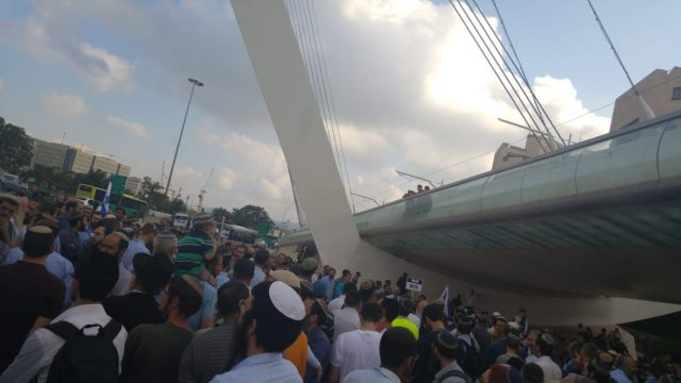 גלריה • הפגנת הישיבות כנגד מצעד הלהט"ב בירושלים