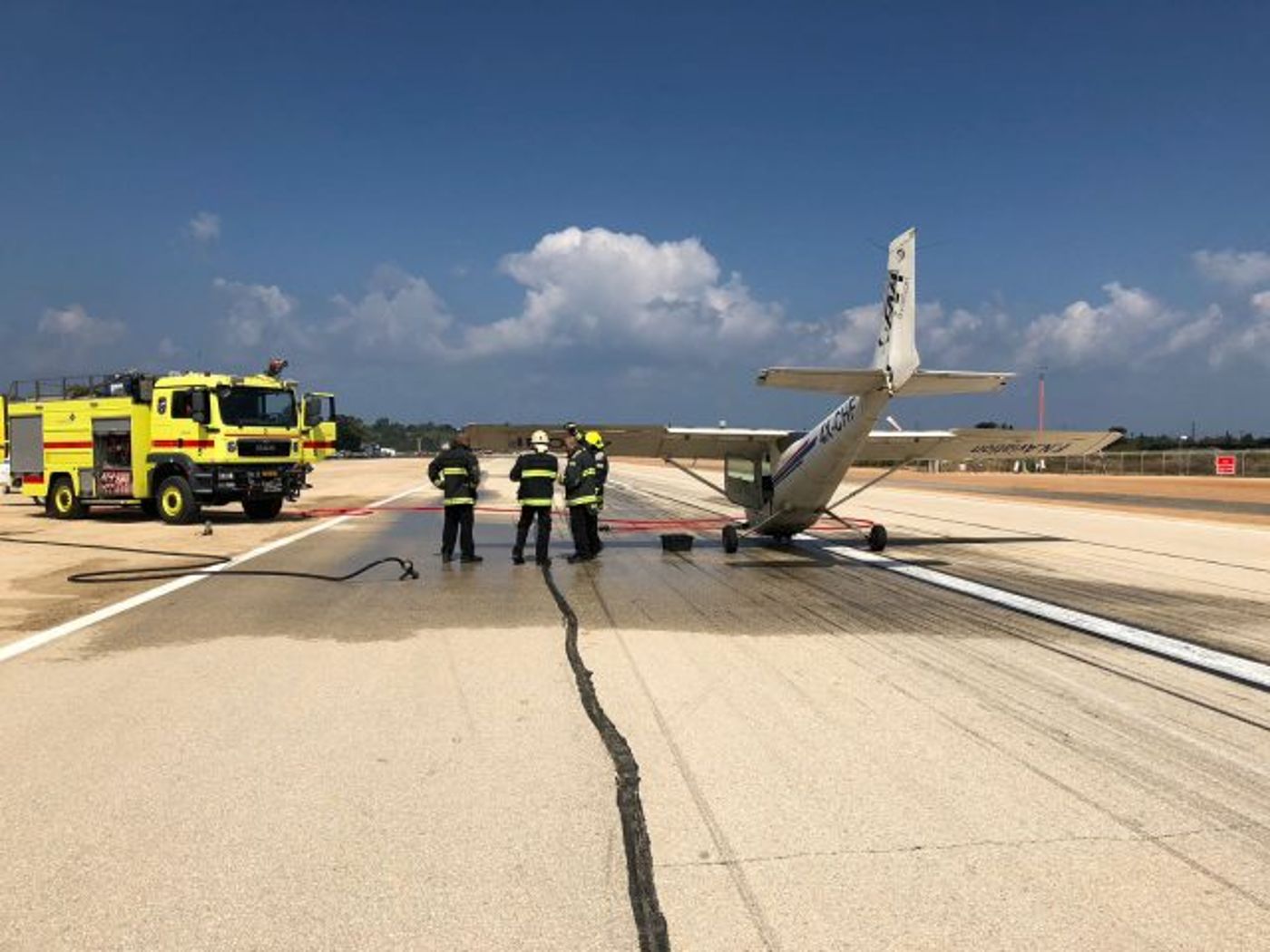 דרמה על מסלול הנחיתה בהרצליה