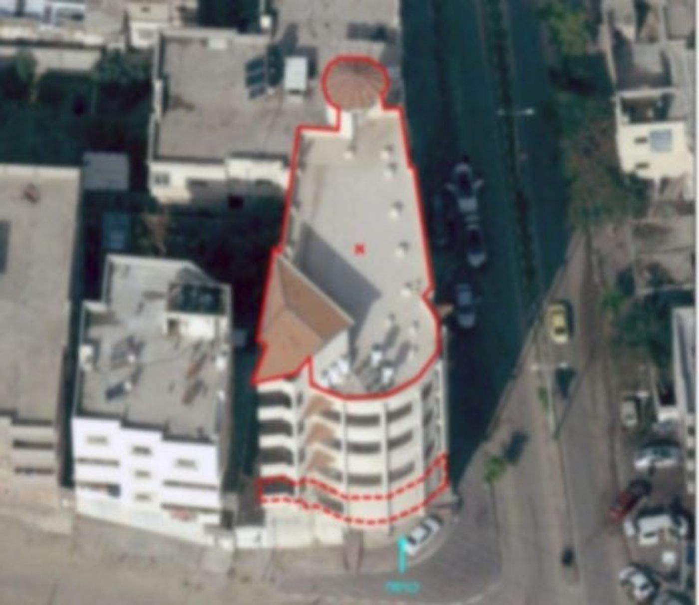 הבניין שהותקף. משרת את כוחות ביטחון הפנים של חמאס (קרדיט: דו"צ)