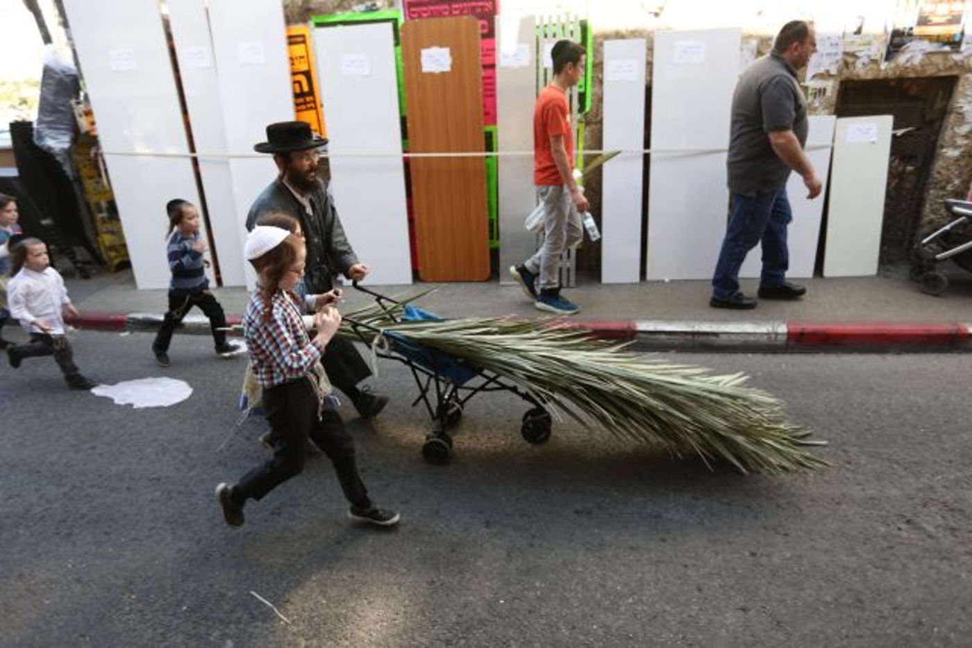 גלריה • 4 המינים ובניית סוכה: ההכנות לחג בירושלים