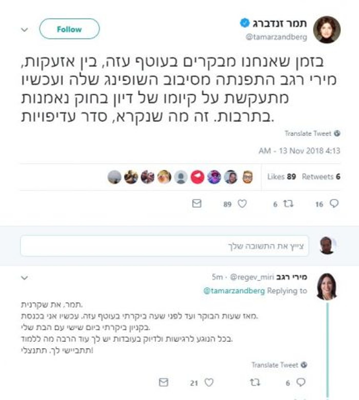 צילום מסך מטוויטר