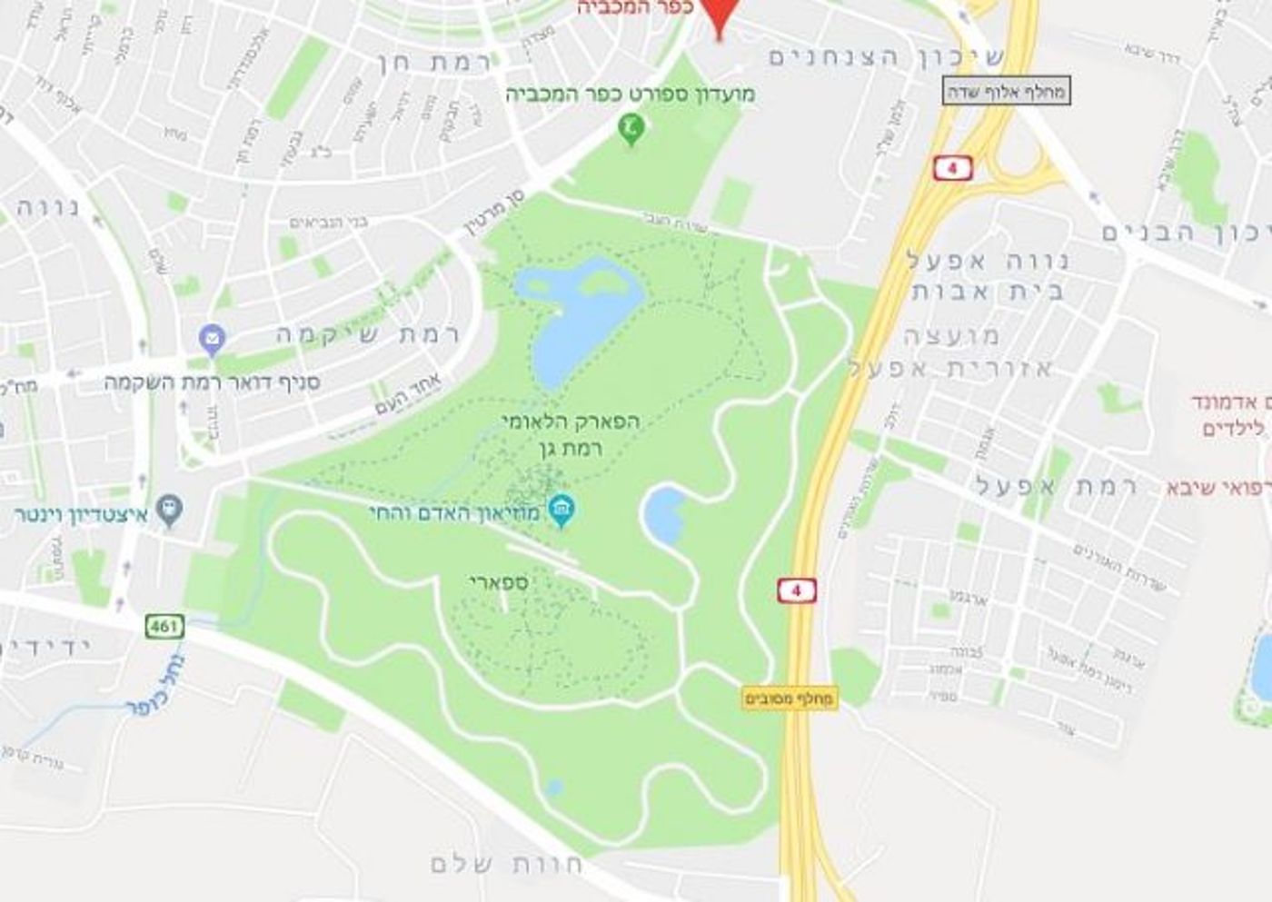 החניונים בדרום מזרח רמת גן (גוגת מפות)