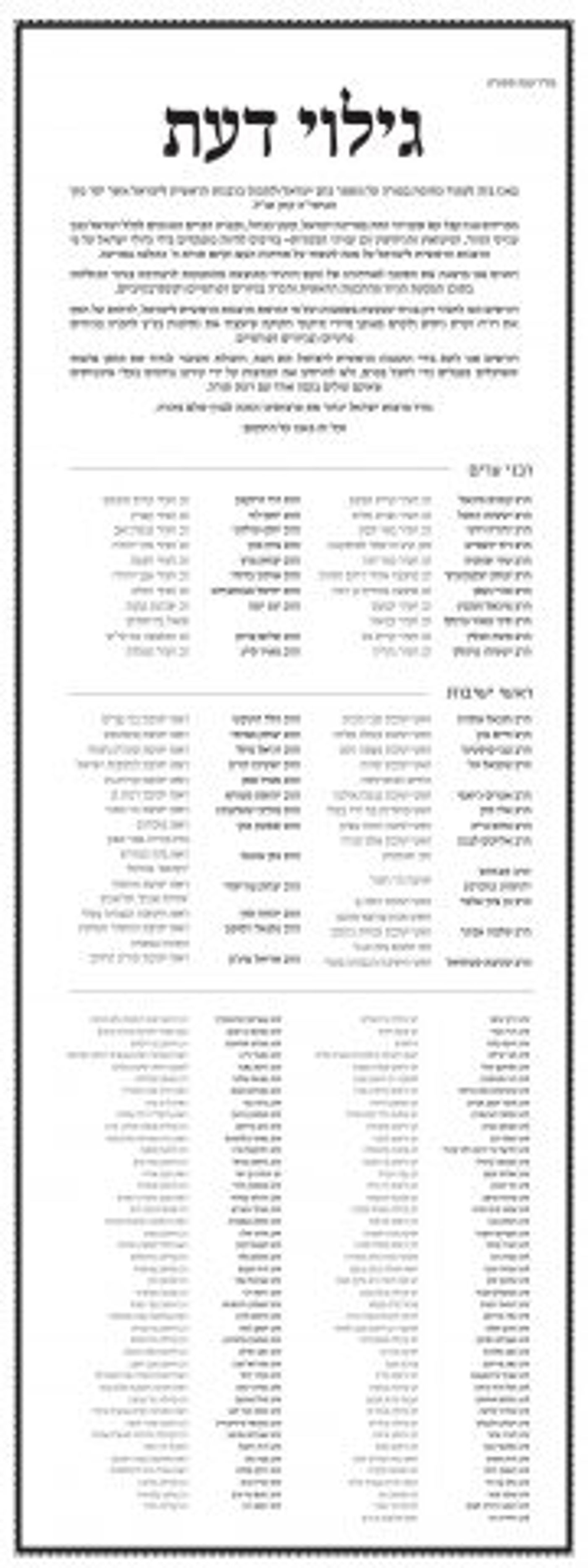 מאות רבנים סרוגים: "לדחות על הסף את דו"ח ניסים"
