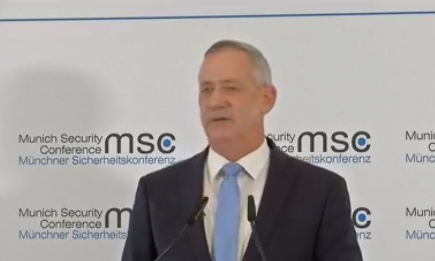 גנץ בועידת מינכן: "מול איראן אין ימין ואין שמאל"