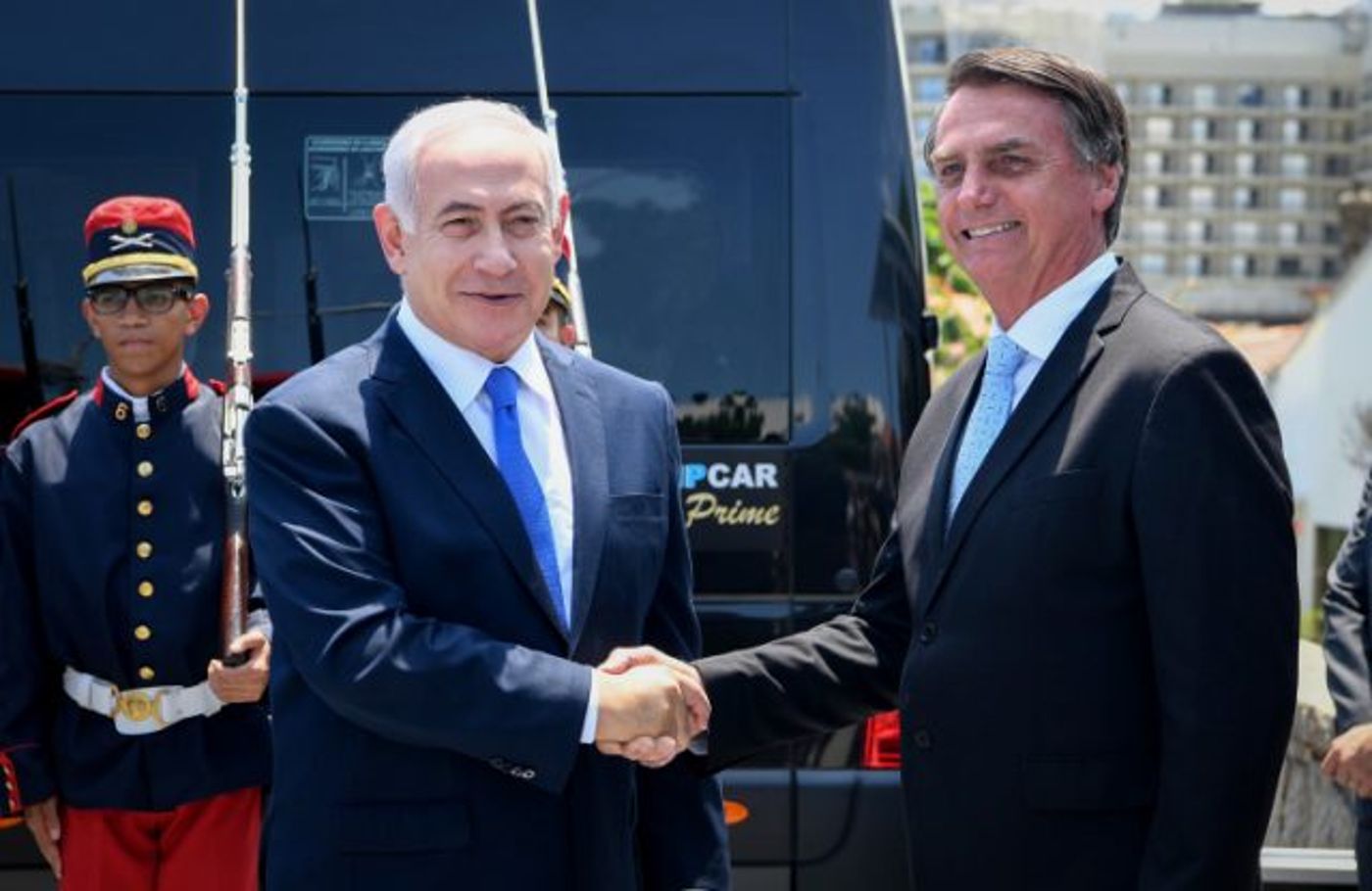 נתניהו ובולסונרו בפגישתם בברזיל