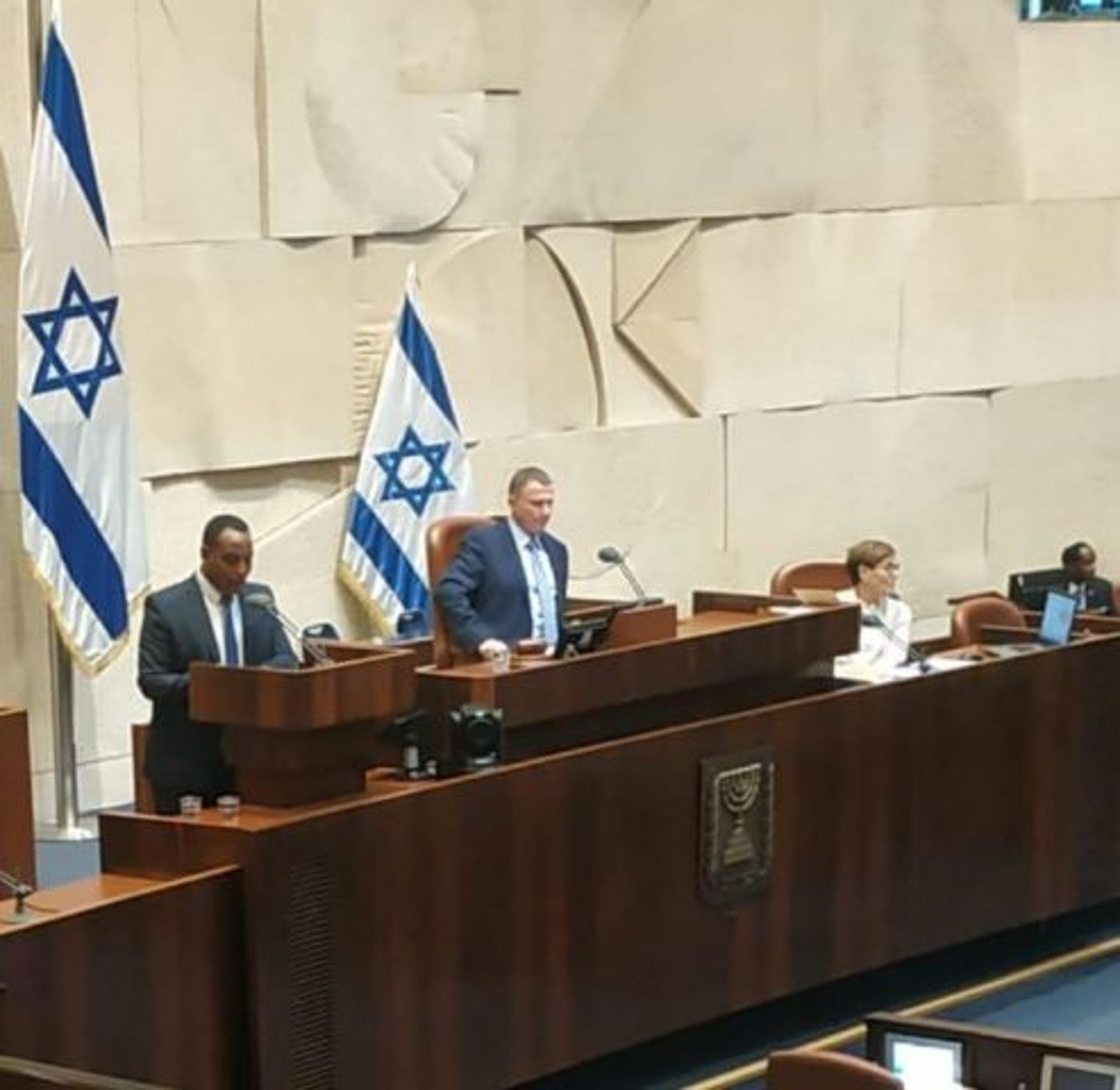 חה"כ גדי יברן בנאום הבכורה (צילמסך- קרדיט חופשי)