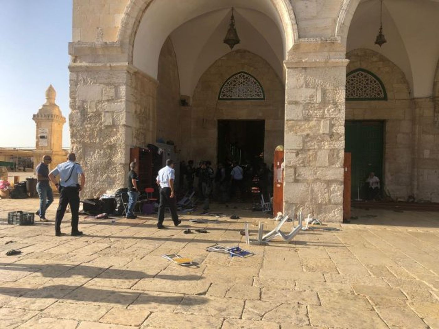 זירת ההתפרעויות בהר הבית