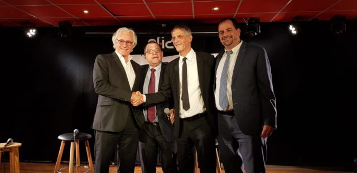חימי ואמיר בכנס של סיעת אמונה במשפט. באדיבות המצלם