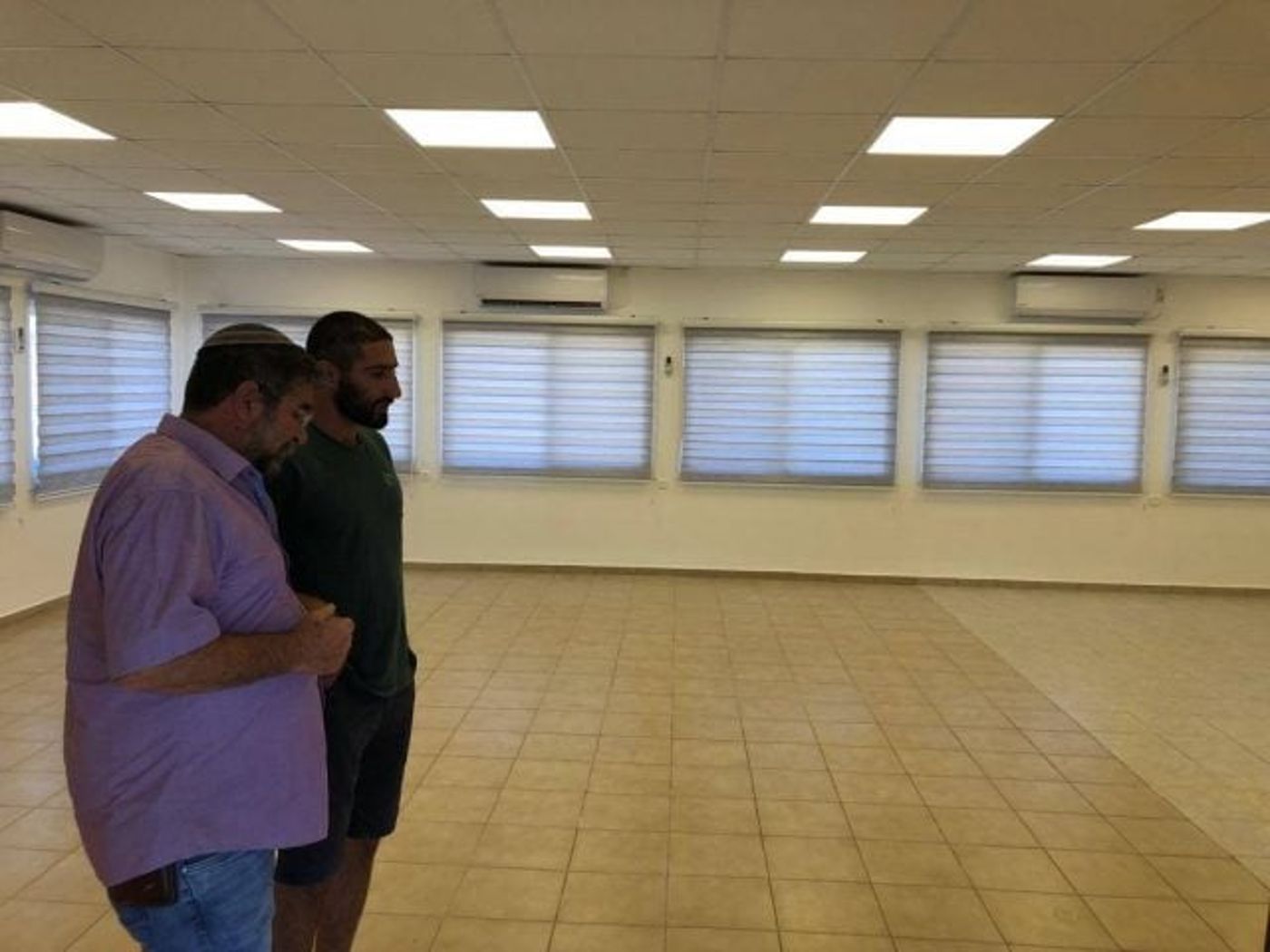 אולם הכינוסים וחדר האוכל. חיים רוקח, ראש המועצה האזורית גולן (קרדיט: החטיבה להתיישבות)