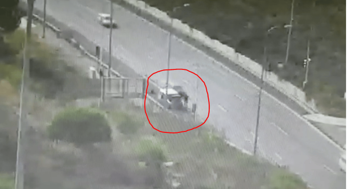 תיעוד התאונה בכביש מספר 1: ירד לכביש ונדרס