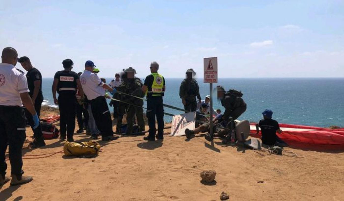 ארסוף: מצנח רחיפה התרסק, בן 60 נפצע אנוש