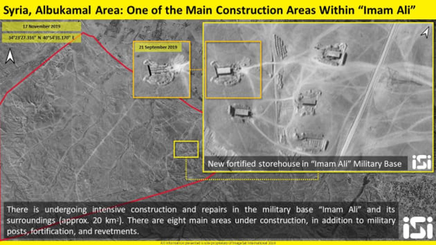 המבנה שהופצץ, נבנה מחדש (קרדיט: (ImageSat International (ISI)