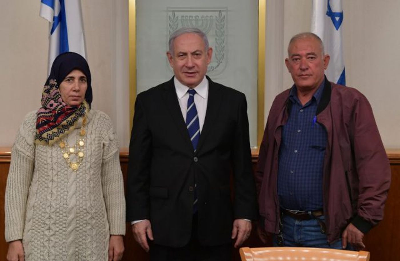 רה"מ עם משפחת א- סייד (קרדיט: קובי גדעון/ לע"מ)
