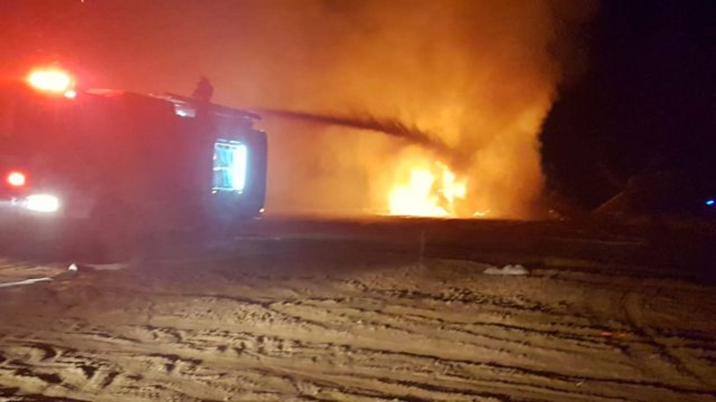 מסוק יסעור נחת נחיתת חירום ועלה באש; צפו בתיעוד