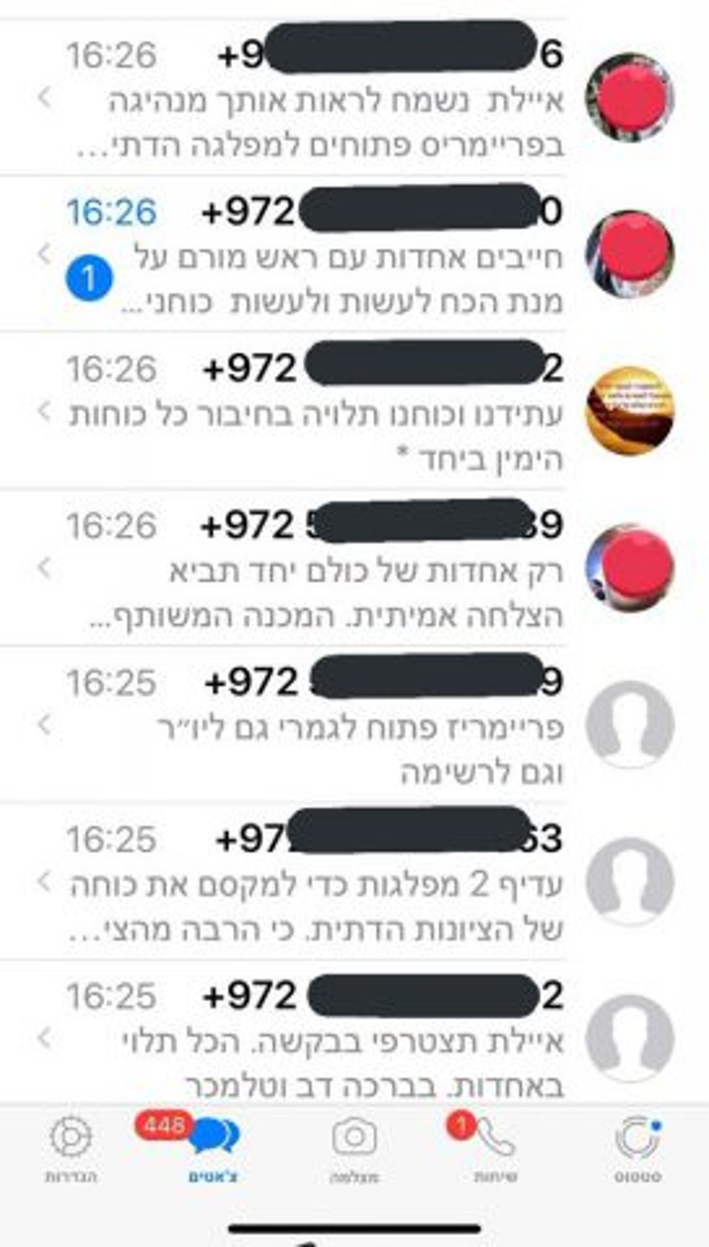 מאות הודעות בדקה (הטלפון של שקד)